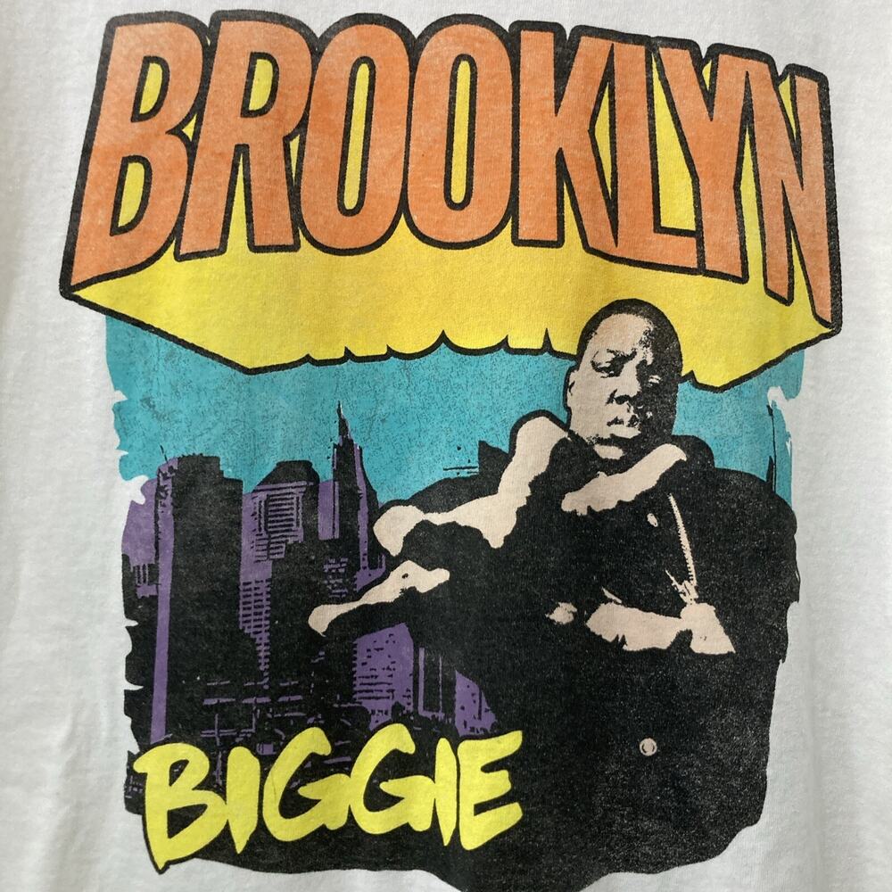 The Notorious B.I.G. Brooklyn Biggie Smalls T-Shirt Men’s Size 1X White Rap